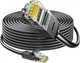 Ethernet-кабель UGREEN Cat6, гігабітний, високошвидкісний, для домашнього комп'ютера, ноутбука, маршрутизатора та відеоспостереження, 8-жильний патч-корд, чорний, 30 м, артикул 20168 - зображення 1
