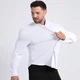 Классическая мужская рубашка с длинным рукавом SlimFit, белая, размер XL/2XL - изображение 3