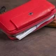 Женский кошелек ST Leather из натуральной кожи красный с монетницей на кнопке и молнии для карт и документов 71114 - изображение 8