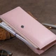 Женский тонкий кошелек ST Leather из натуральной кожи розовый на молнии для карт 56488 - изображение 8