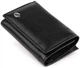 Портмоне унисекс ST Leather из натуральной кожи компактное на магните с монетницей для карт Черное 55690 - изображение 1