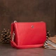 Женский клатч ST Leather из натуральной кожи красный на молнии с ремешком на запястье для телефона, документов и карт 71125 - изображение 6