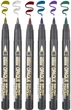 Zestaw markerów na bazie wody Marvy Uchida Opaque Brush metalicznych 6 kolorów (752481951820) - obraz 3