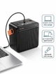 Повербанк для ноутбука 120000mAh 65W PD швидка зарядка 2 USB 2 Type-C Hoco з LED-ліхтарем Чорний - зображення 2