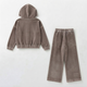 Детский велюровый спортивный костюм oversize с капюшоном 116 см капучино 080826 - изображение 4