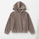 Детский велюровый спортивный костюм oversize с капюшоном 116 см капучино 080826 - изображение 5