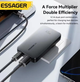 Зарядное устройство Essager Ultra Thin GaN 65W USB-C + USB-A быстрая зарядка PD/QC (ультратонкий, ECT65W-PYB0G-Z) - изображение 4