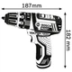 Akumulatorowa wiertarko-wkrętarka udarowa Bosch Professional GSB 12V-15 12 V 30 Nm 2×2 Ah z torbą (06019B690H) - obraz 3