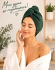 Полотенце Тюрбан Deliplus для сушки волос Изумрудный Dry Hair Turban - изображение 5