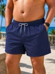 Чоловічі пляжні шорти батальні темно-сині 7XL (15-19-1) - зображення 1