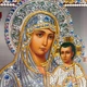 Икона "Богородица Иерусалимская" на стекле в белой раме 32х28 см - изображение 3