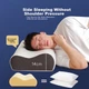 Подушка NOYOKE ортопедическая Memory foam с эффектом памяти для шейного отдела хребта для сна на боку 60х40х12-14 см Gray - изображение 7
