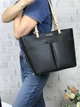 Сумка женская Michael Kors Bedford Medium Pebbled Leather Tote черная (30S9GBFT2L) - изображение 4