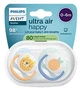 Smoczek ortodontyczny Philips Avent Ultra Air 0-6 m Zielony/Niebieski 2 szt  (8720689043151) - obraz 2