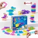 Детская игрушка Конструктор Magic Gummy Block на 40 деталей, мягкий, цветные детали, желейный эффект, 15-18,5-6,5 см - изображение 2
