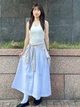 Юбка миди летняя женская Uniqlo 409014594 M Белая (1161960288) - изображение 5