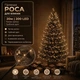 Светодиодная гирлянда Роса с блоком 20 м 200 LED Теплый белый свет Серебристый провод - изображение 1