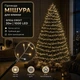Светодиодная гирлянда Мишура с флеш-эффектом 30 м 1000 LED Теплый белый свет Серебристый провод - изображение 1