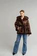 Жіноча дублянка зимова двостороння UF-Fashion N89V 48 шоколадний - зображення 5