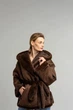 Жіноча дублянка зимова двостороння UF-Fashion N89V 48 шоколадний - зображення 7