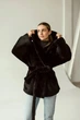 Зимова жіноча дублянка двостороння UF-Fashion N89V 42 чорний - зображення 9
