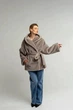Двусторонняя зимняя женская дубленка UF-Fashion N89V 46 капучино - изображение 1