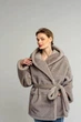 Двусторонняя зимняя женская дубленка UF-Fashion N89V 46 капучино - изображение 2