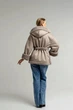 Двусторонняя зимняя женская дубленка UF-Fashion N89V 46 капучино - изображение 7