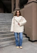 Женская зимняя дубленка двусторонняя UF-Fashion Д-370 42 светло-бежевый - изображение 2