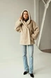 Женская зимняя двусторонняя дубленка UF-Fashion N89V 46 бежевый - изображение 2