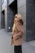 Зимняя женская шуба UF-Fashion Ш-304 50 капучино - изображение 5