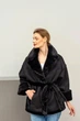 Женская зимняя двусторонняя дубленка-шуба UF-Fashion N88V 40 черный - изображение 7