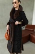 Жіноче зимове довге пальто UF-Fashion N162V 46 чорний+шоколад - зображення 5