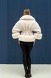 Женская зимняя экошуба двухсторонняя UF-Fashion N74V 42 молочный - изображение 10