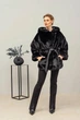 Екошуба зимова двостороння UF-Fashion N83V 44 чорний - зображення 1