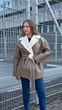Дубленка женская зимняя двусторонняя UF-Fashion Д-370 44 темно-бежевый - изображение 2