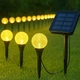 Садовая гирлянда на солнечной батарее 11,73 м 100 LED 20 шариков теплый белый свет - изображение 3