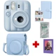 Набір камера Fujifilm Instax Mini 13 Frost Blue, Фотопапір 10шт, Чохол, Фотоальбом 108 фото Блакитний + в подарунок магнітна фоторамка (Подарункове пакування) - изображение 1