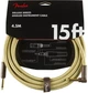 Кабель инструментальный Fender Cable Deluxe Series 15' Angled Tweed - изображение 1