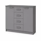 Комод в гостиную MebelStar 4+2 120x45x99 см Антрацит (MBS-1438) - изображение 3