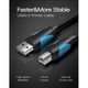Кабель для принтера USB2.0 A Male to B Male Print Cable 2M Black Vention (VAS-A16-B200) - зображення 2