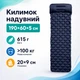 Килимок туристичний надувний з подушкою, матрац 190x60x5см, синій - зображення 1