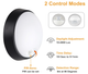 Круглый LED светильник 10W 4000K 700LM с датчиком движения, потолочный и настенный светильник IP54, черный, для дома и улицы - изображение 3