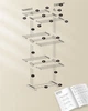 SONGMICS ULLR701W01V2 Сушарка для одягу, 4-рівнева, складна, 173 см, сталь, хмарно-білий та голубино-сірий - зображення 7