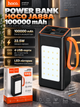 Павербанк Hoco JA88A 100000 mAh портативний акумулятор 22.5 Вт Power Bank швидка зарядка 4 USB зовнішня батарея LED ліхтарик індикатор Type C Micro USB Lightning резервне живлення для телефону смартфона планшета навушників гаджетів - зображення 1