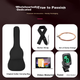 Акустическая гитара Maner Musical Instruments 38 дюймов, для начинающих, в стиле фолк, вестерн, струнный инструмент с полным набором аксессуаров, цвет натурального дерева. - изображение 5