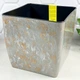 Вазон для квітів Алеана Квадро низький Stone 22×22×21 см срібний опал - зображення 3