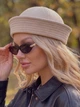 Шапка морячка Cashmere з кашеміру з відворотом бежева - зображення 2
