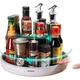 Обертова стійка для зберігання Ecoco Kitchen, багатофункціональний органайзер для спецій, потовщений лоток для пляшок зі спеціями, сірий колір E2022 - зображення 2