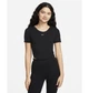 Футболка жіноча Nike Sportswear Chill Knit Tight Scoop M Чорний FN3664-010 - зображення 3
